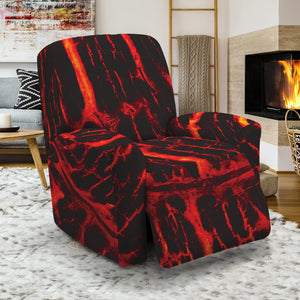 Lava Burning Print Recliner Slipcover