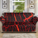 Lava Burning Print Sofa Protector