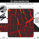 Lava Burning Print Sofa Protector