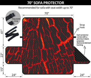 Lava Burning Print Sofa Protector