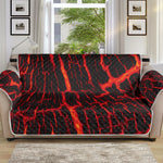 Lava Burning Print Sofa Protector