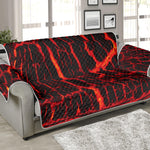 Lava Burning Print Sofa Protector