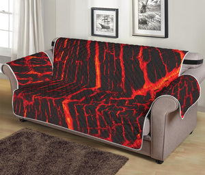 Lava Burning Print Sofa Protector