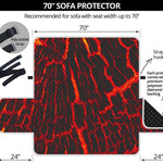 Lava Burning Print Sofa Protector