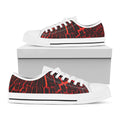 Lava Burning Print White Low Top Sneakers