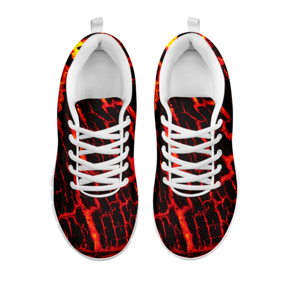 Lava Burning Print White Sneakers