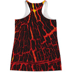 Lava Burning Print Women's Racerback Tank Top