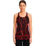 Lava Burning Print Women's Racerback Tank Top