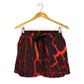 Lava Burning Print Women's Shorts