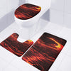 Lava Flow Print 3 Piece Bath Mat Set