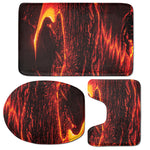 Lava Flow Print 3 Piece Bath Mat Set