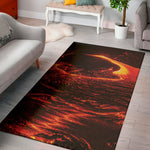 Lava Flow Print Area Rug