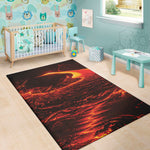 Lava Flow Print Area Rug