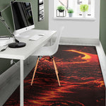 Lava Flow Print Area Rug