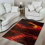 Lava Flow Print Area Rug