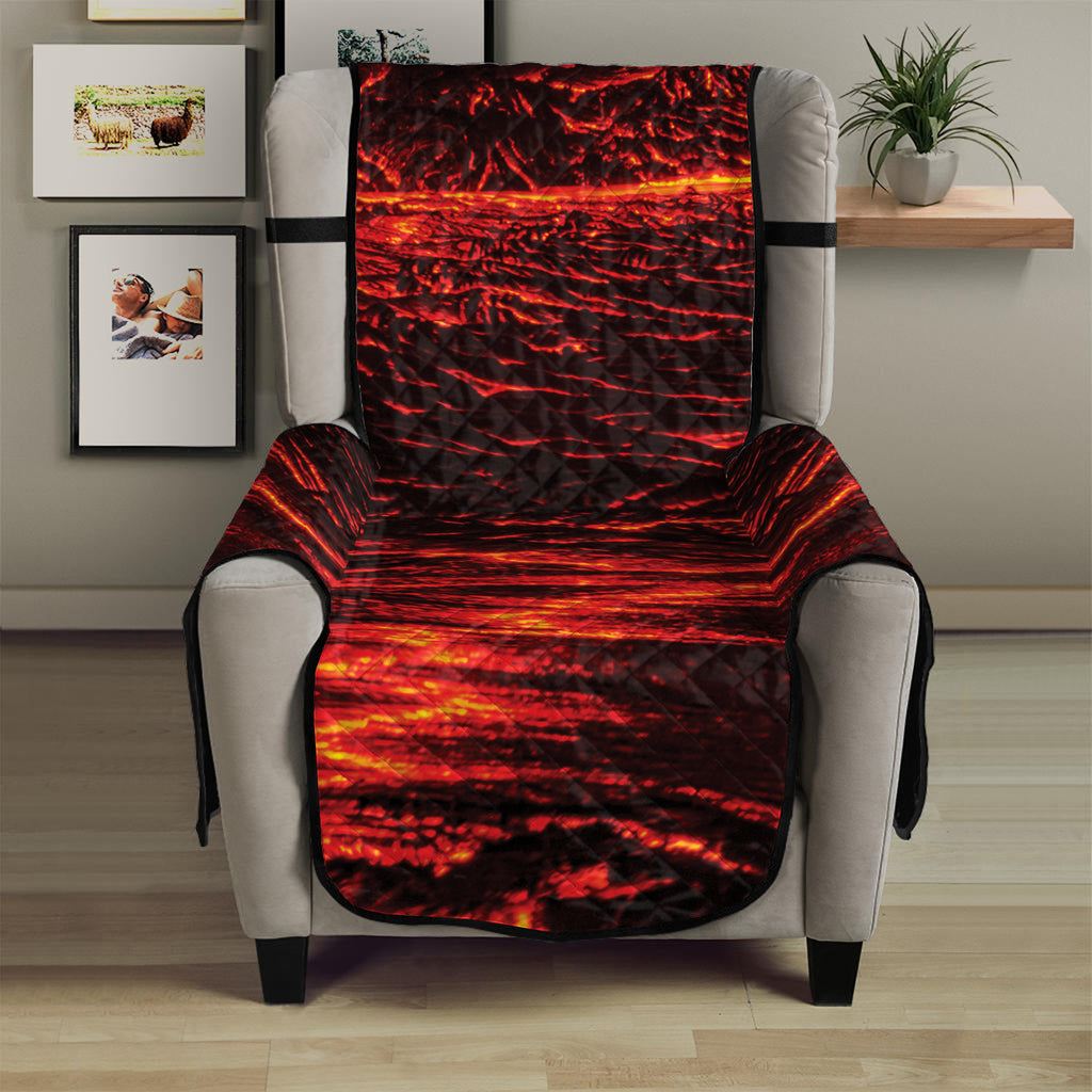 Lava Flow Print Armchair Protector