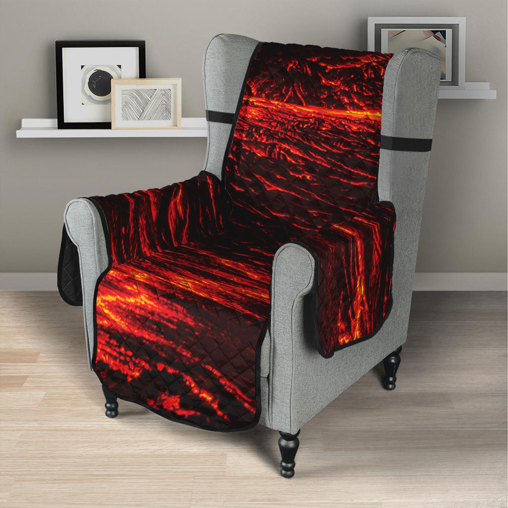 Lava Flow Print Armchair Protector