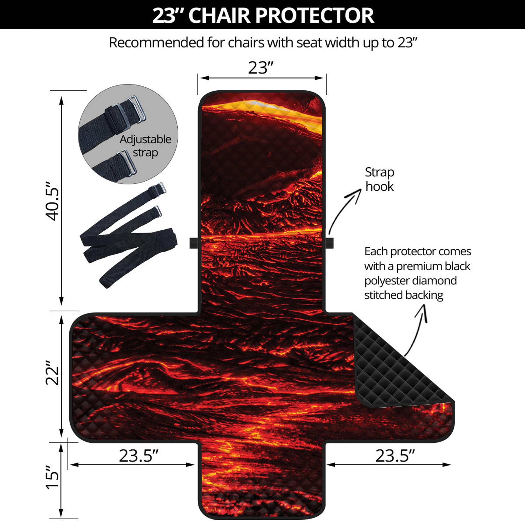 Lava Flow Print Armchair Protector