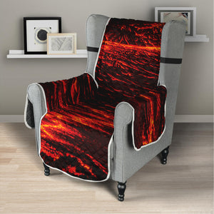 Lava Flow Print Armchair Protector