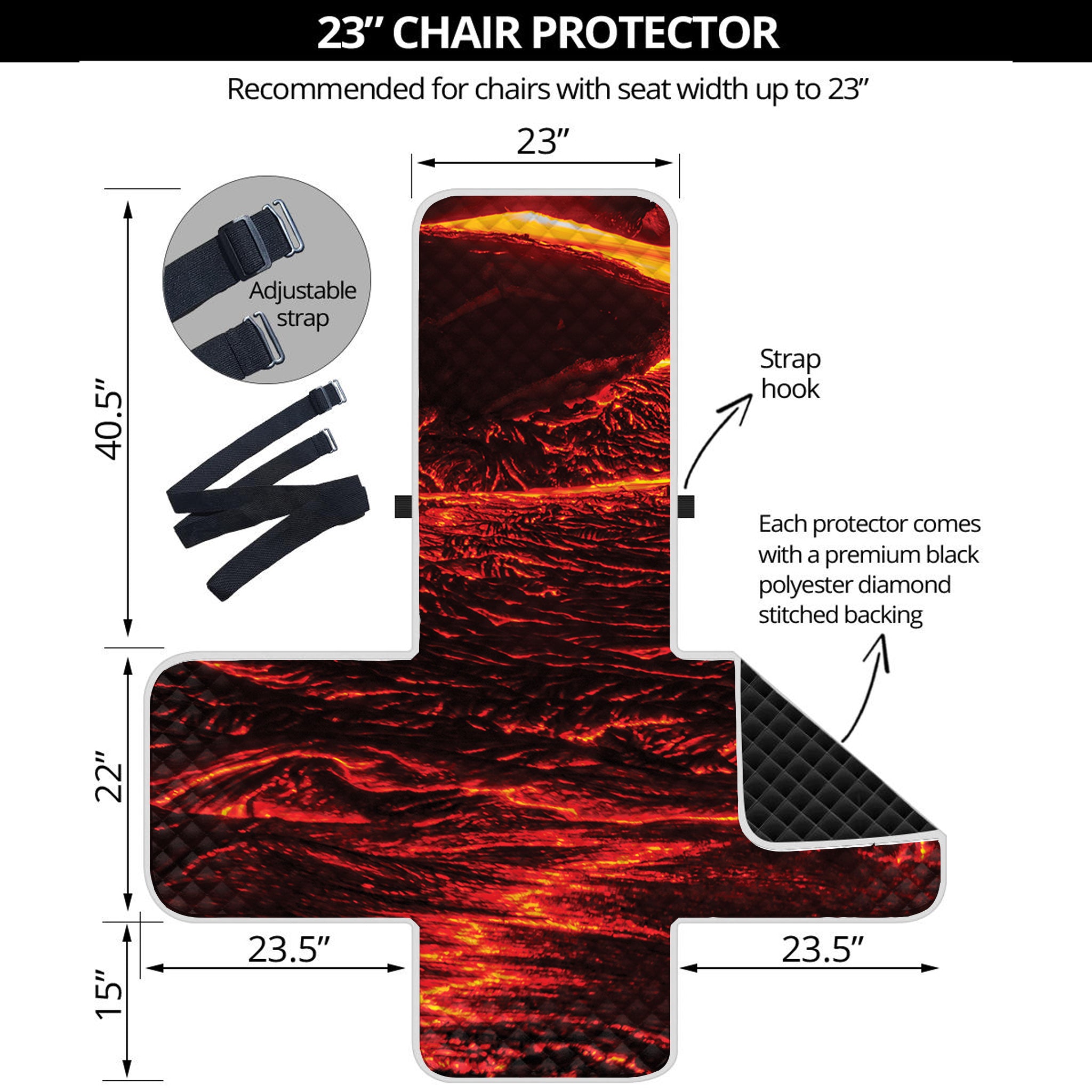 Lava Flow Print Armchair Protector