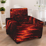 Lava Flow Print Armchair Slipcover