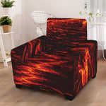 Lava Flow Print Armchair Slipcover