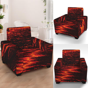 Lava Flow Print Armchair Slipcover