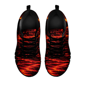 Lava Flow Print Black Sneakers