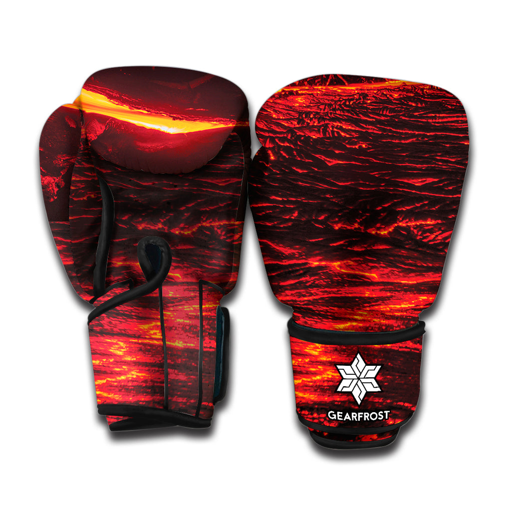 Lava Flow Print Boxing Gloves