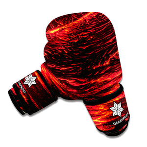 Lava Flow Print Boxing Gloves