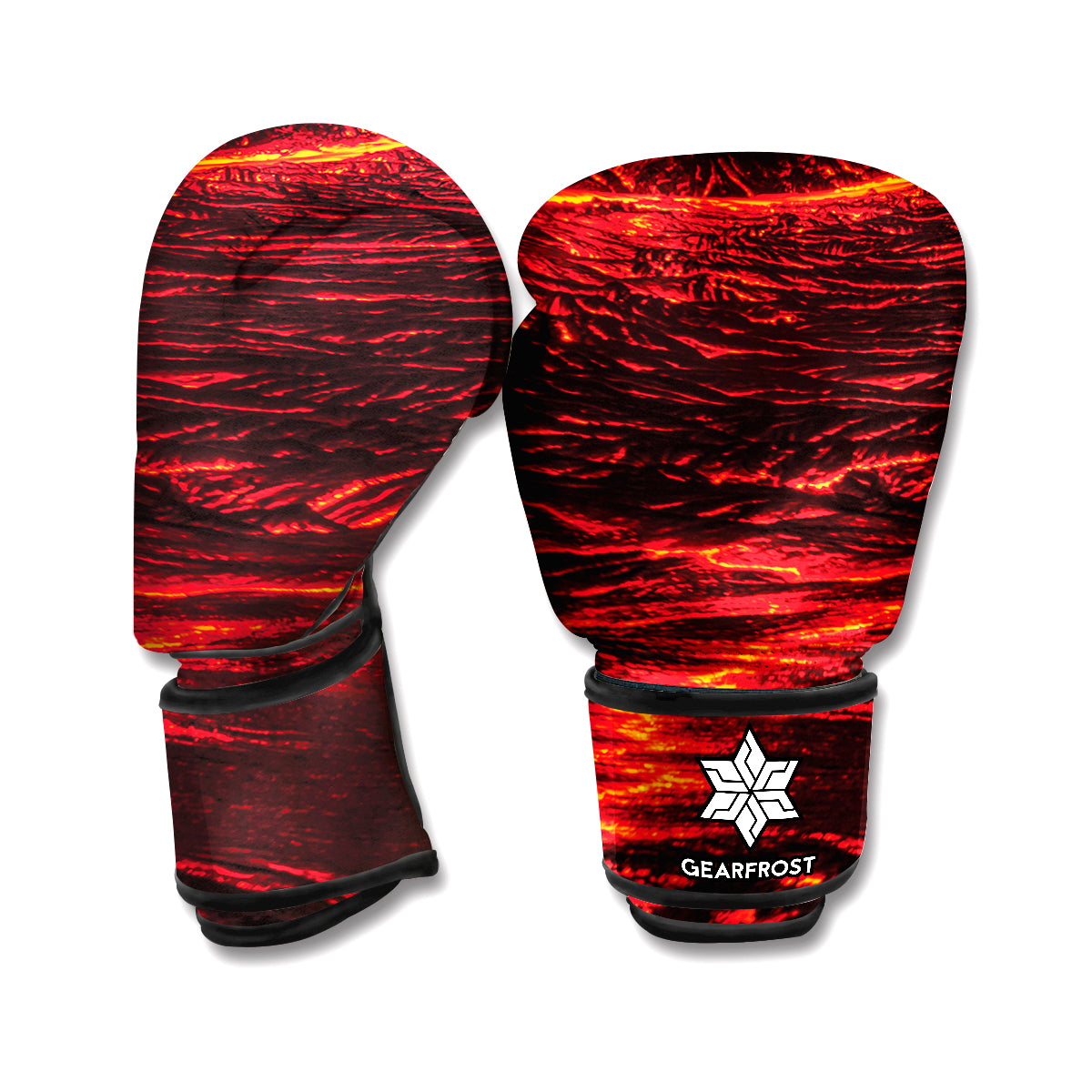 Lava Flow Print Boxing Gloves