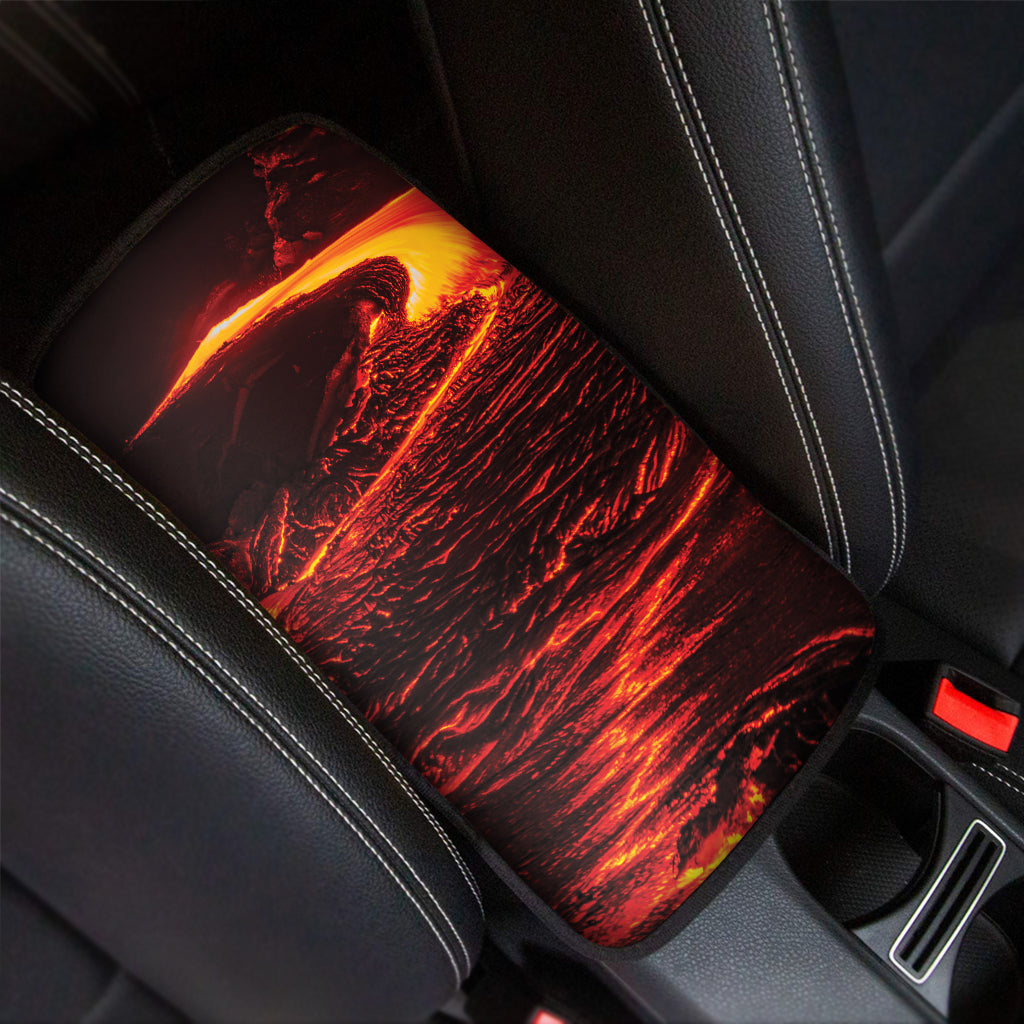 Lava Flow Print Car Center Console Cover