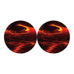 Lava Flow Print Car Coasters