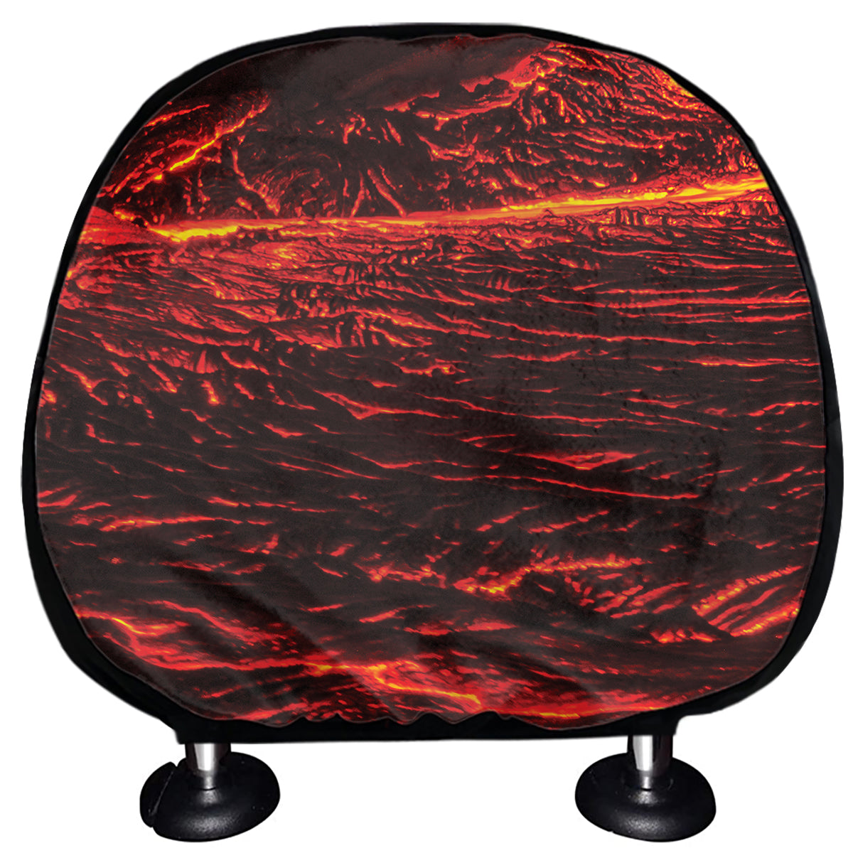 Lava Flow Print Car Headrest Covers