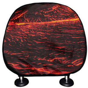 Lava Flow Print Car Headrest Covers