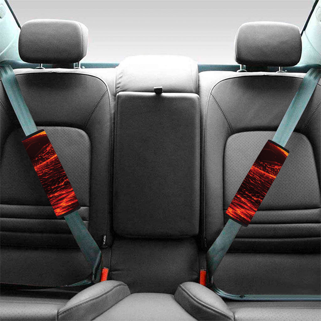 Lava Flow Print Car Seat Belt Covers