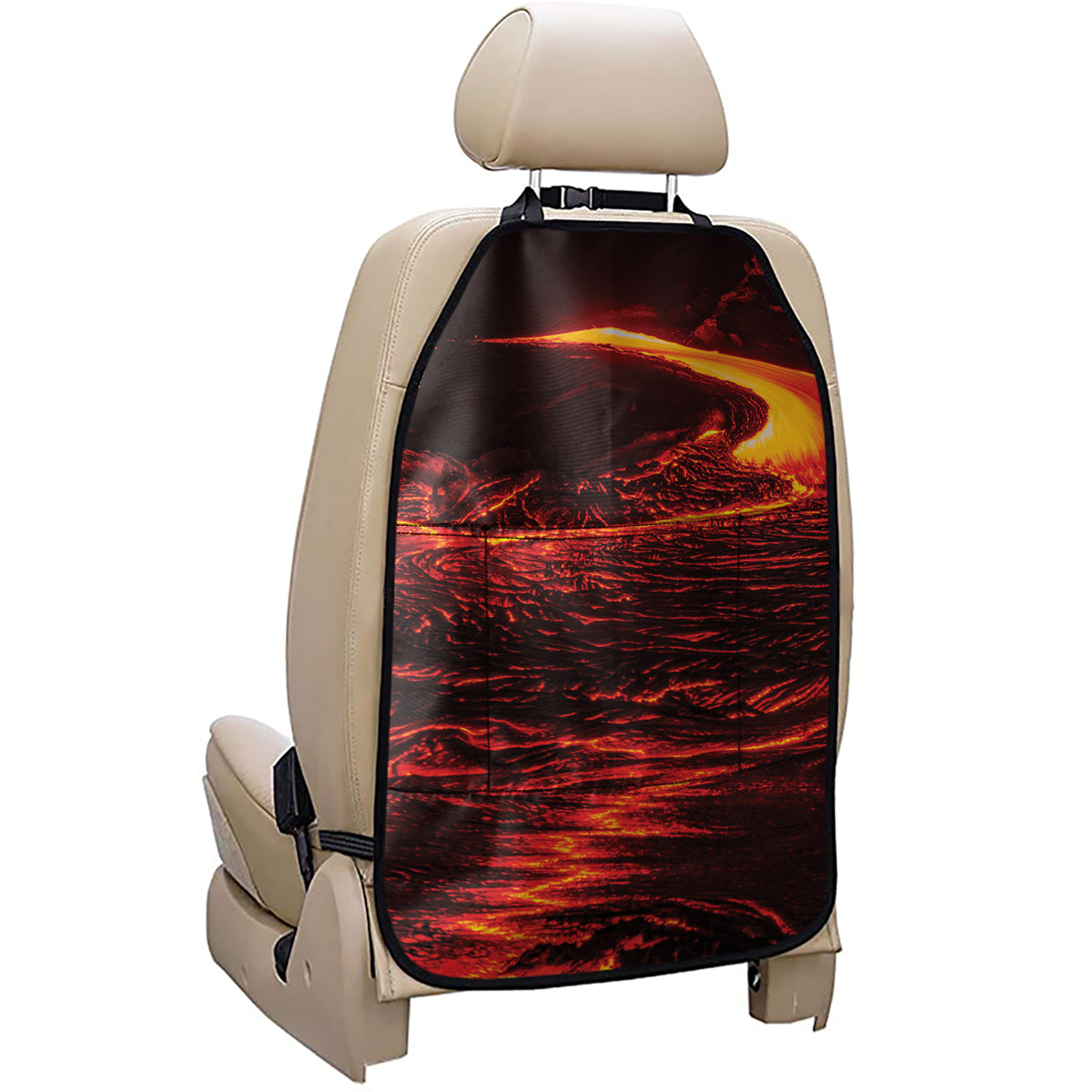 Lava Flow Print Car Seat Organizers