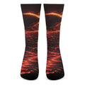 Lava Flow Print Crew Socks