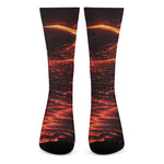 Lava Flow Print Crew Socks