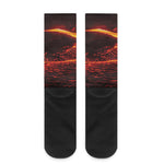 Lava Flow Print Crew Socks