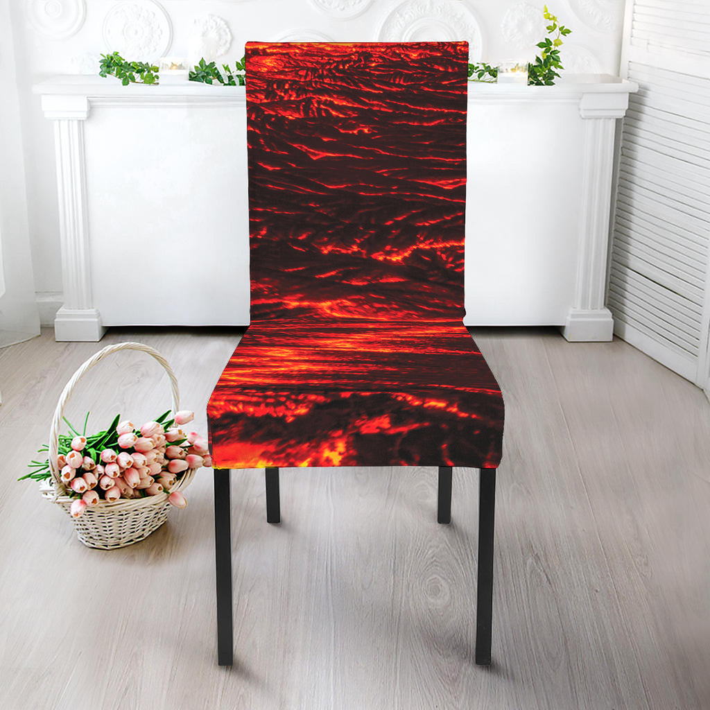 Lava Flow Print Dining Chair Slipcover