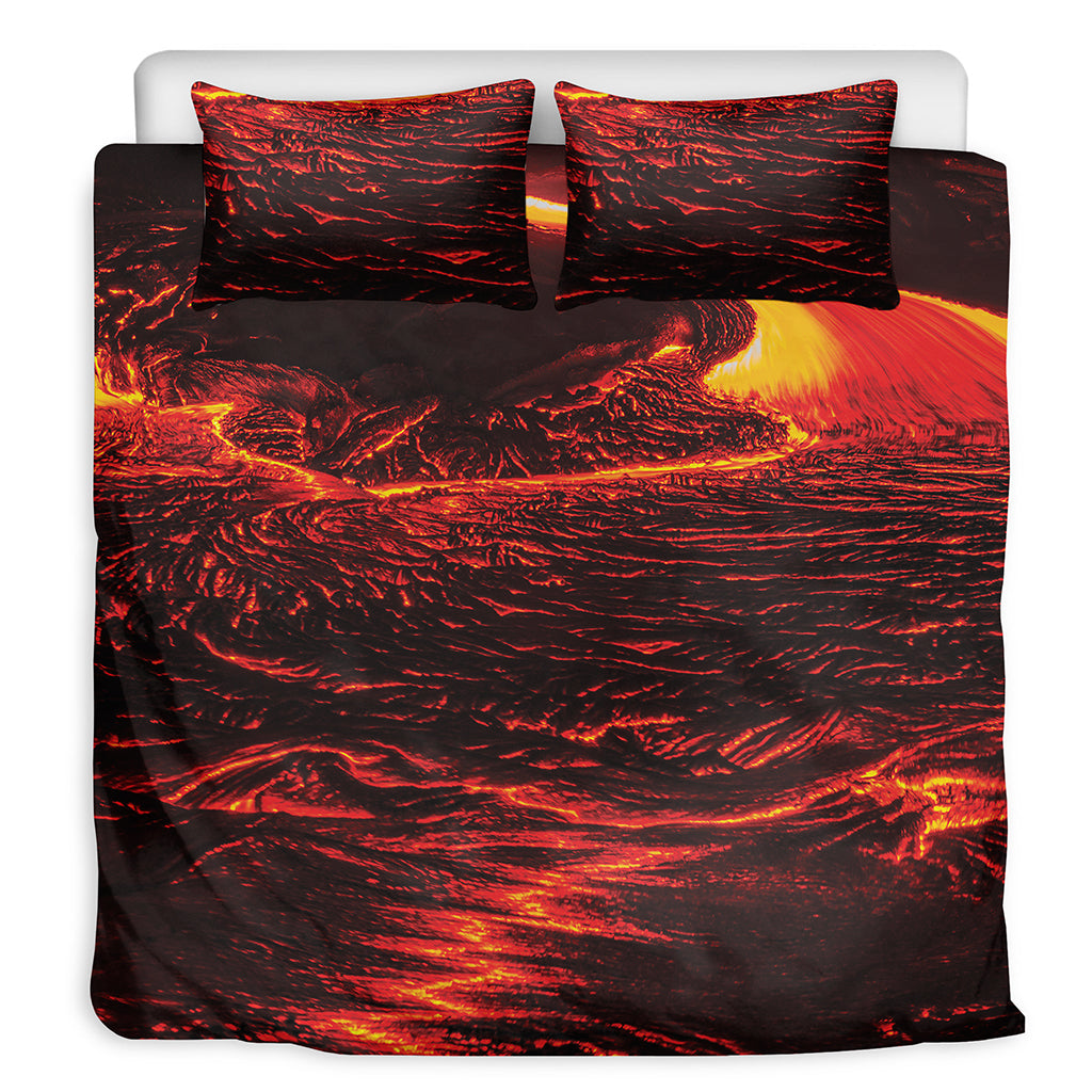 Lava Flow Print Duvet Cover Bedding Set