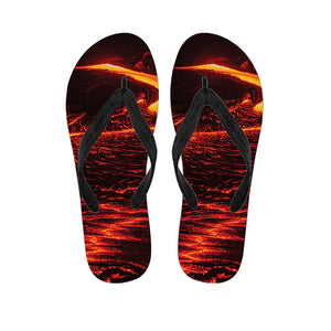 Lava Flow Print Flip Flops