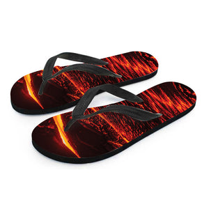 Lava Flow Print Flip Flops