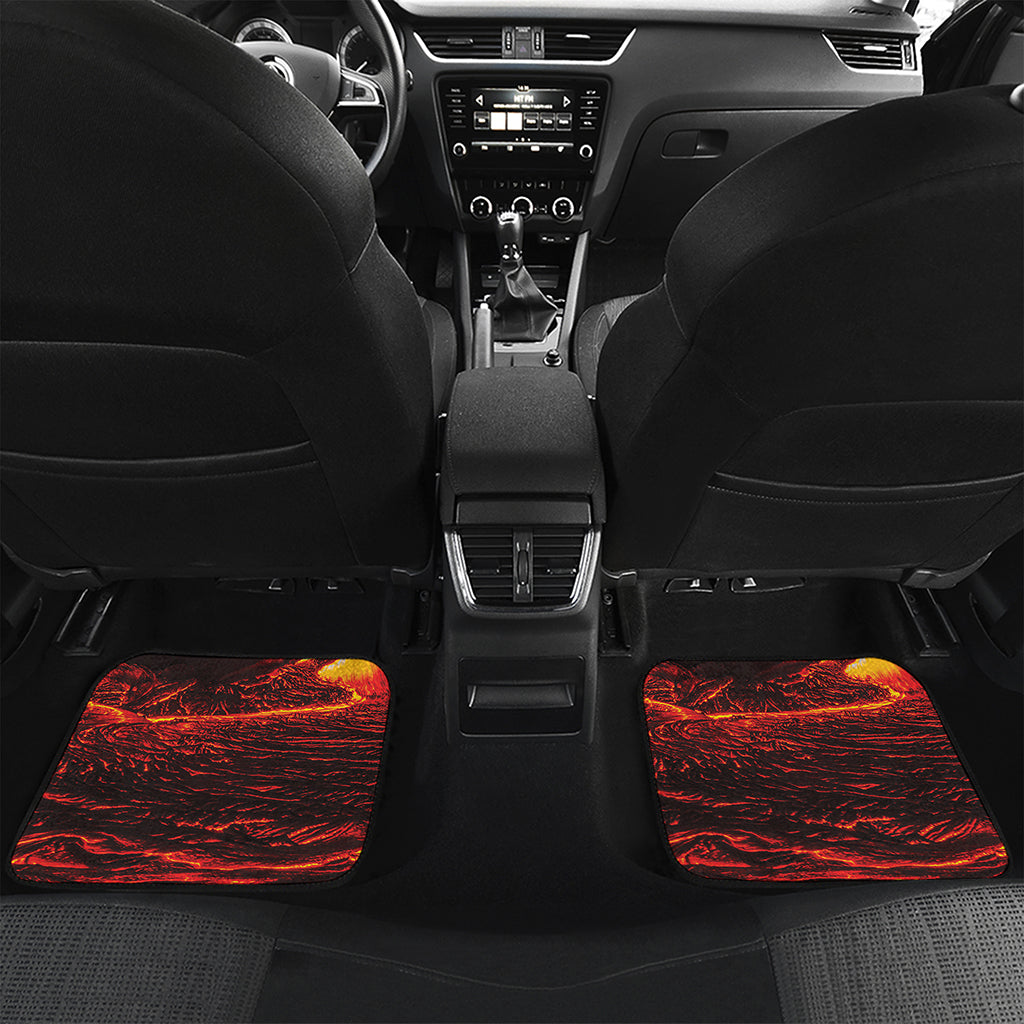 Lava Flow Print Front and Back Car Floor Mats