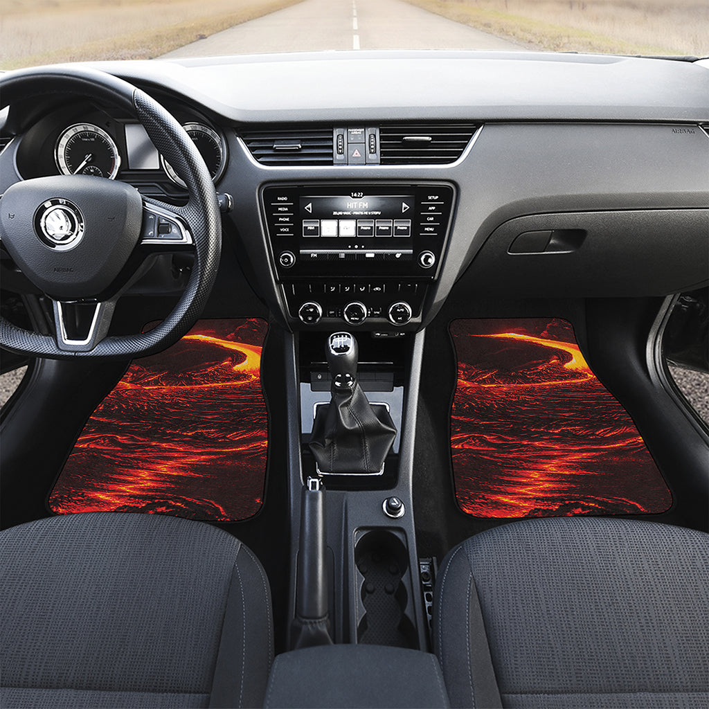 Lava Flow Print Front Car Floor Mats