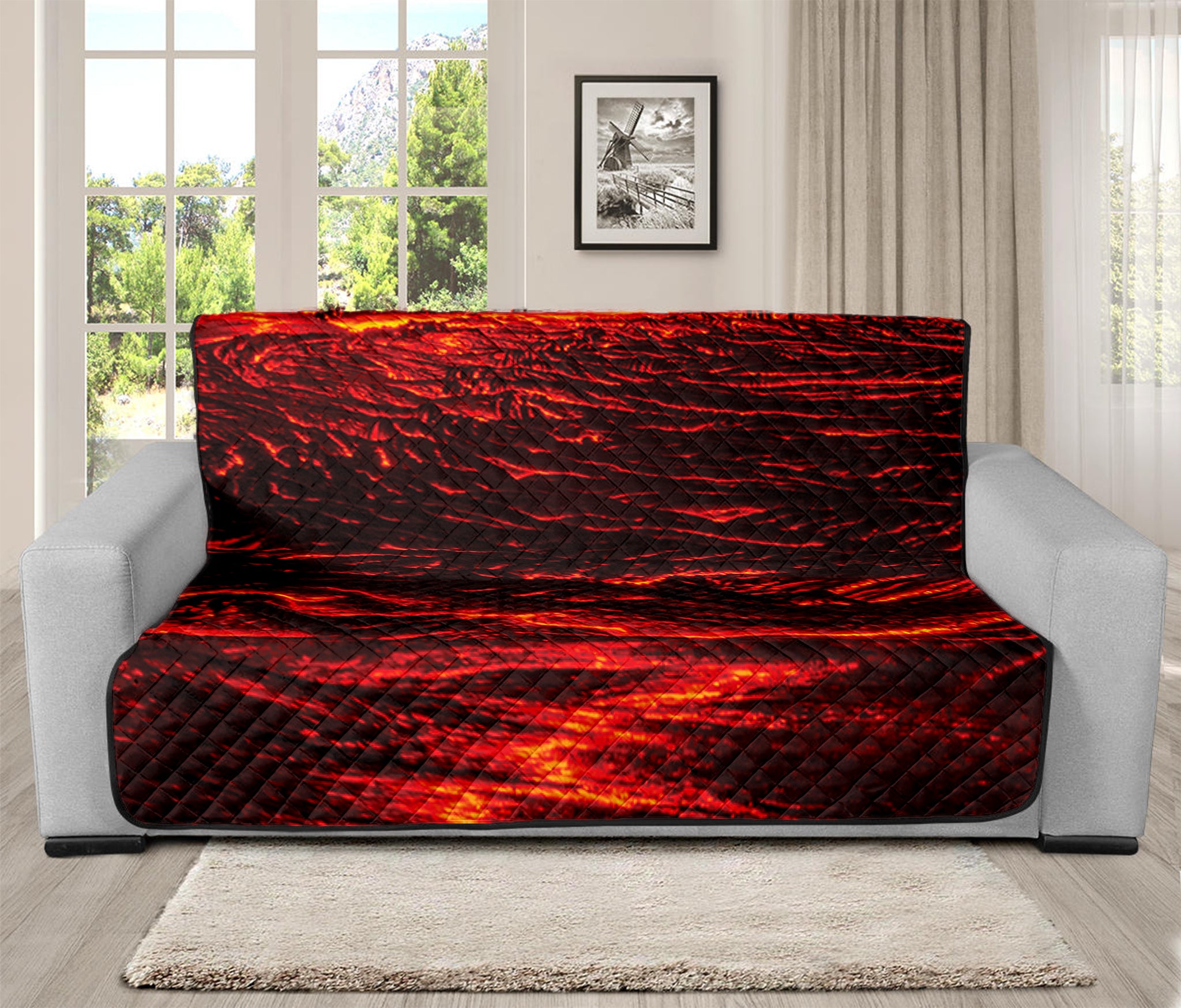 Lava Flow Print Futon Protector