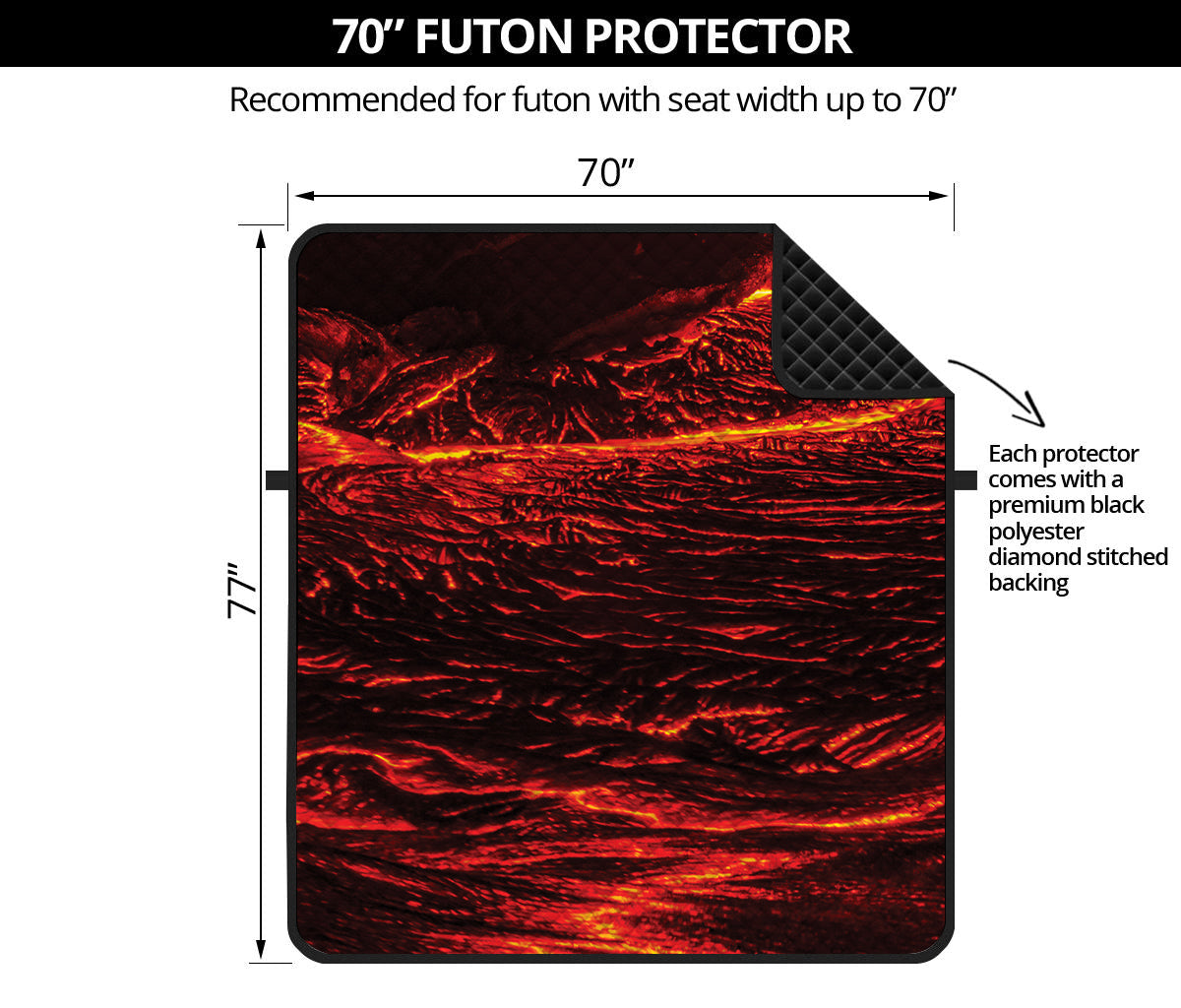 Lava Flow Print Futon Protector