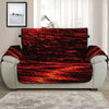 Lava Flow Print Half Sofa Protector