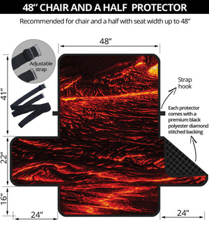 Lava Flow Print Half Sofa Protector